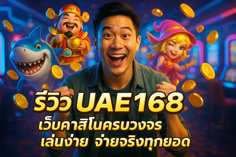 รีวิว UAE168 เว็บคาสิโนครบวงจร เล่นง่าย จ่ายจริงทุกยอด